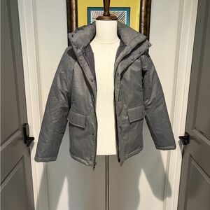 Banana Republic Factory Charcoal Water-Resistant Puffer Jacket Brand New NWT